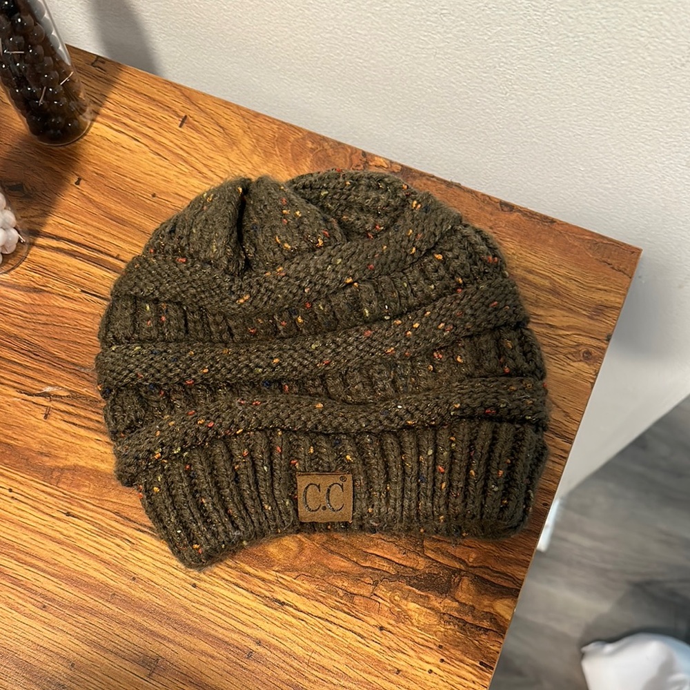 C.C Olive Knit Beanie